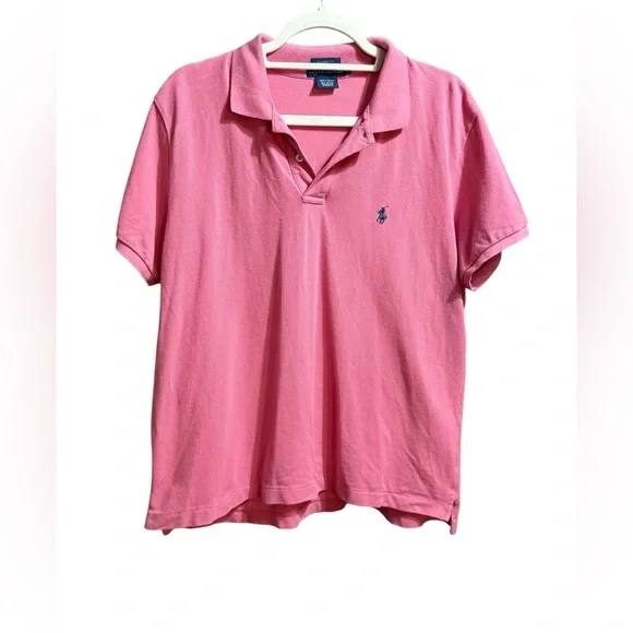Classic Fit Ralph Lauren Men’s Polo Shirt in Pink Sz XL‎ 100% Cotton