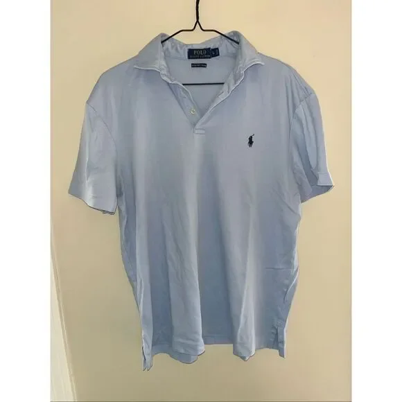 Polo Ralph Lauren Men’s Polo Pima Soft Touch Light Blue Large