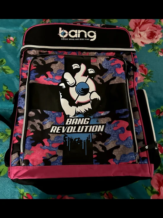 Bang Revolution Graphic Backpack - Pink & Blue Camo