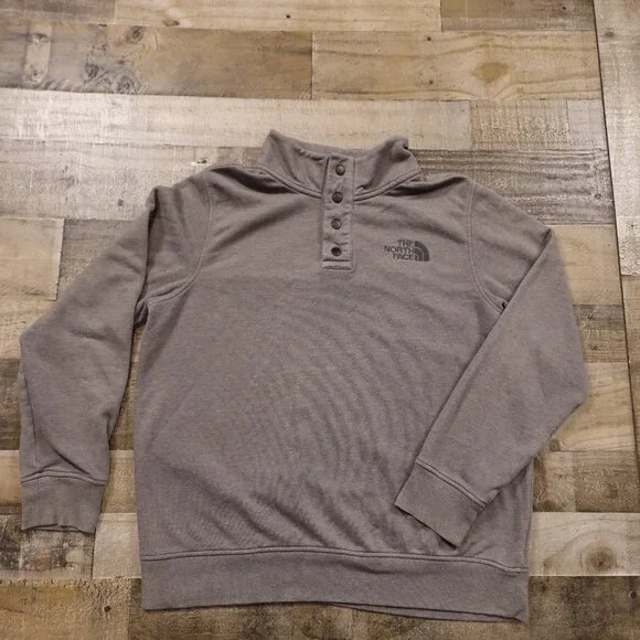 The North Face quarter snap mock neck sweater men's extra‎ large gray