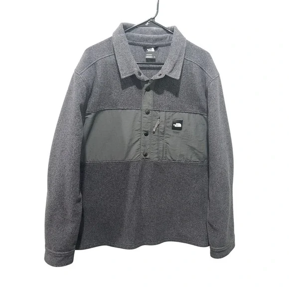 The North Face Mens Fleece Pullover Shirt‎ Jacket Gray Size XL