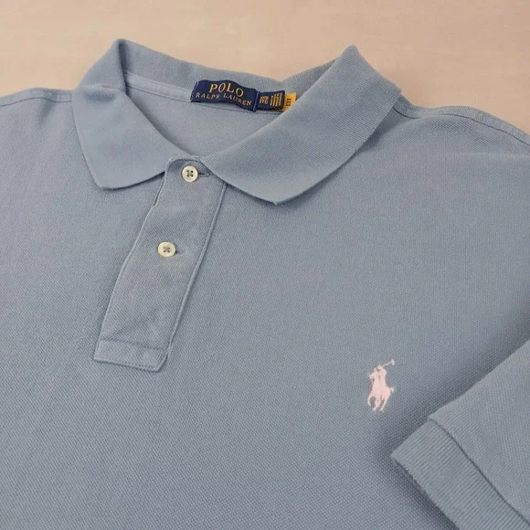 Polo Ralph Lauren 3XB Mens Shirt‎ Classic Pique Knit 27x30 Purple