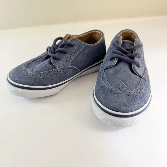 Janie and Jack Suede Wingtip Sneaker Size 8 Vintage Indigo Boys Shoes‎