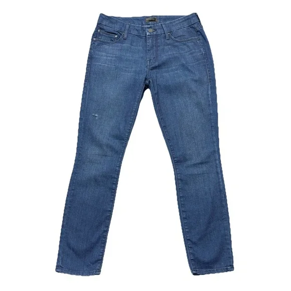 MOTHER The Looker Crop Skinny Jeans Bright Eyes Blue Denim Made in USA‎ Size 26