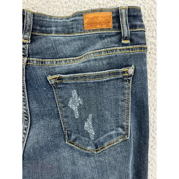 Judy Blue Distressed Dark Wash Mid Rise Slim Fit Jeans | Women's‎ Size 9/29