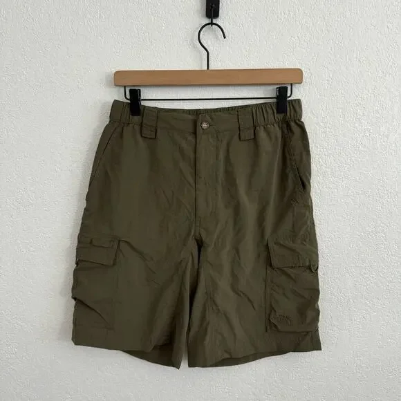 The North Face Men's Elastic Waist Outdoor Hiking Cargo Shorts Olive Green S