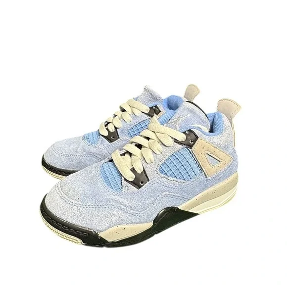 Jordan 4 Retro University Blue TD Toddler Shoes BQ7669-400 Size 12C‎