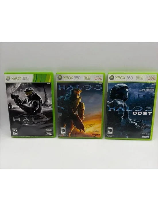 Halo Bundle of 3 Games Microsoft Xbox 360 Tested Working