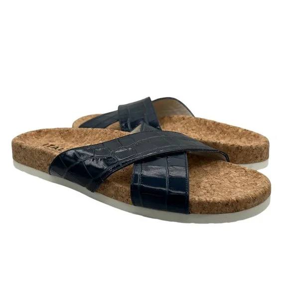 Italeau‎ Morena Croc Embossed Waterproof Slide Sandal (8.5)