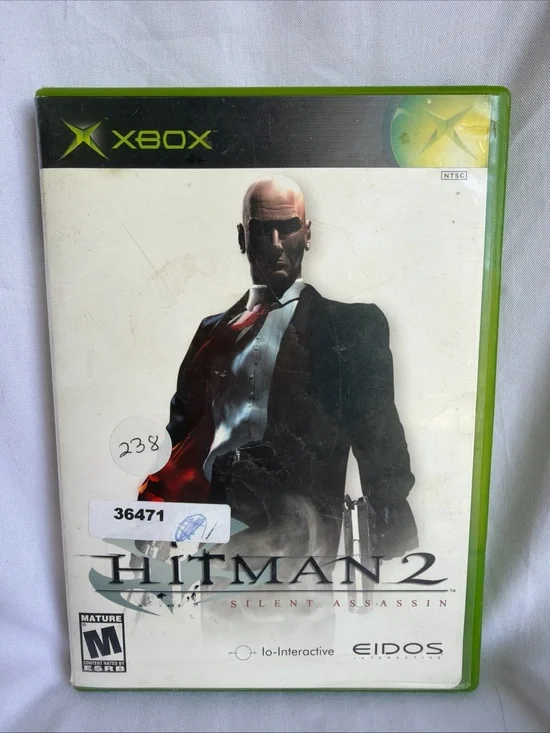 Microsoft Xbox Hitman 2 Case - White, Black & Green Accents