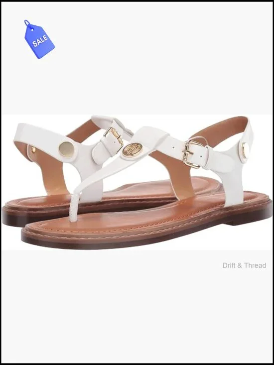 Women's Thong Sandals with Buckle Back Strap