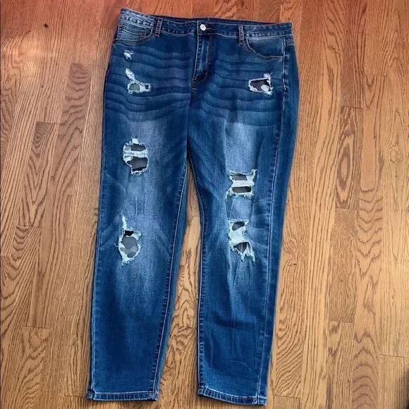 Unbranded Distressed Blue Women's Jeans XL