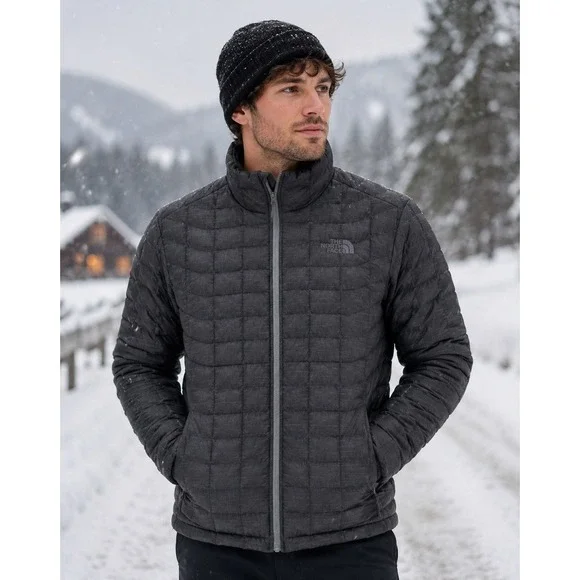 The North Face Men's ThermoBall Insulated Thermal Insulation Jacket TNF Lg