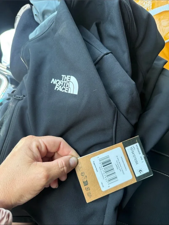 The North Face Black Softshell Jacket with White Logo