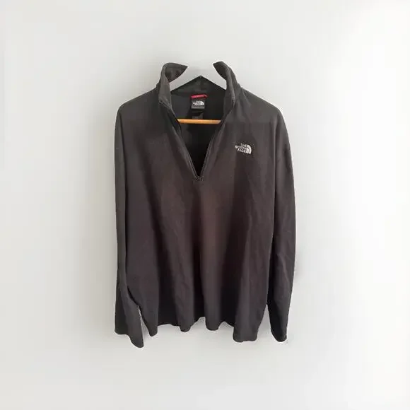 The North Face Men's Black Fleece 1/4 Zip Pullover Sweatshirt Size XXL Hiking