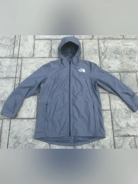 The North Face Gotel Grey Hooded Rain Jacket Mens XL