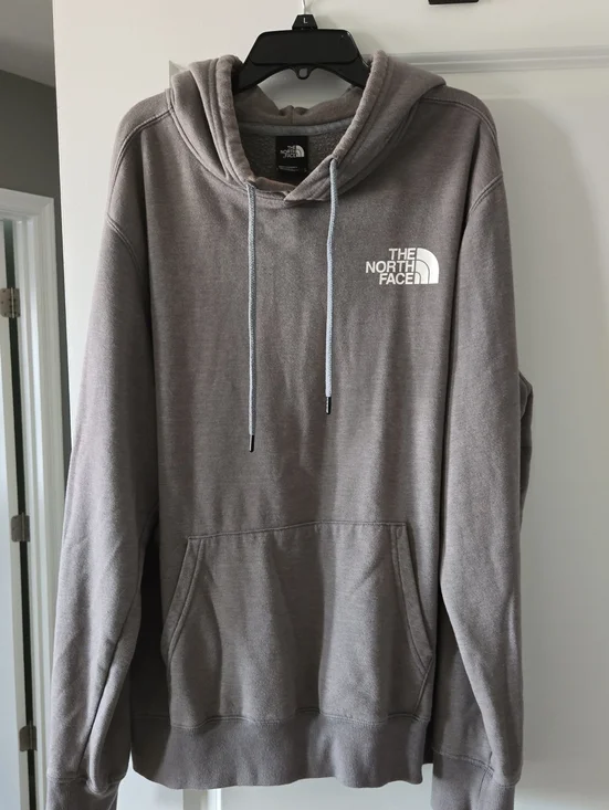The North Face Pullover Hoodie in Light Gray with Logo