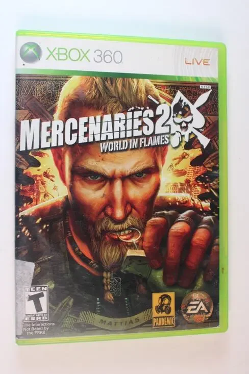 Mercenaries 2: World in Flames (Xbox 360, 2008) Authentic, Tested/works