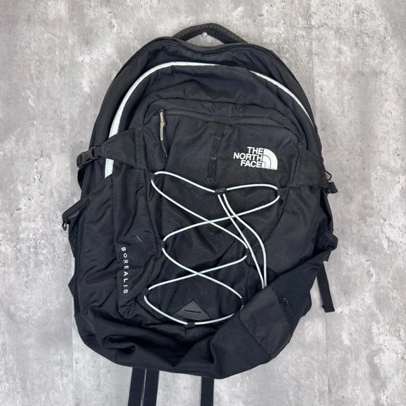 The North Face Backpack Borealis Black Book Bag School Hiking Camping Travel