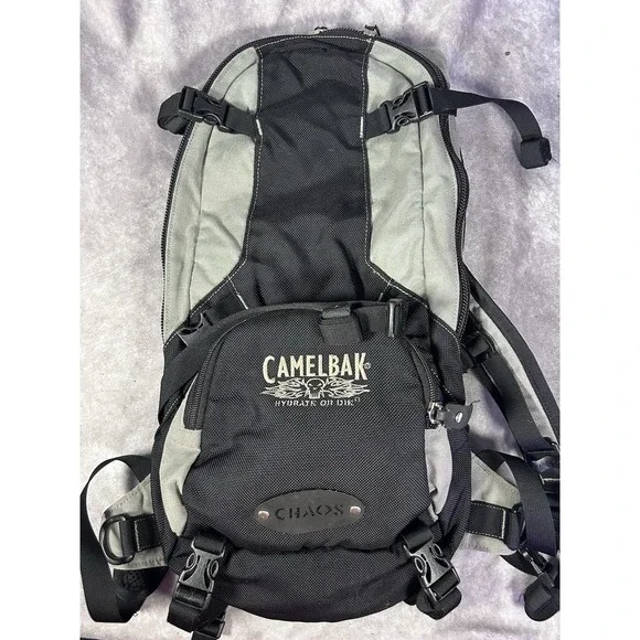 CamelBak Chaos Hydration Backpack Gray Black Hiking Cycling Pack No Bladder