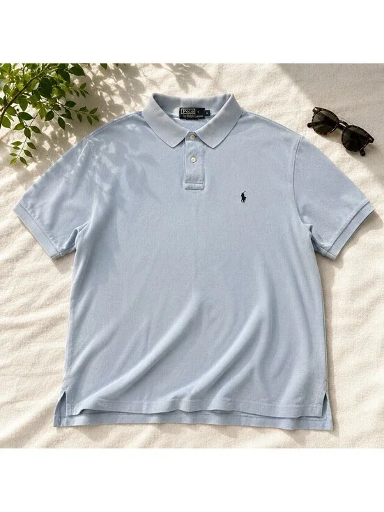 Polo Ralph Lauren Light Blue Polo Shirt Men’s XL Classic Preppy Cotton