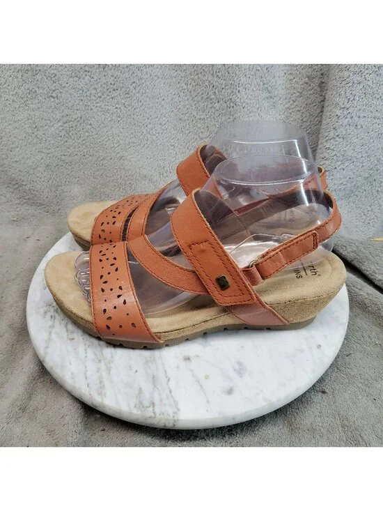 Earth Origins Shoes Womens Size 8 Origins Kendra Khloe Brown Wedge Sandals *Read