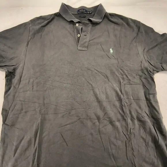 Polo Ralph Lauren Classic Fit Short Sleeve Polo Shirt Mens Size 2XL Gray Blue