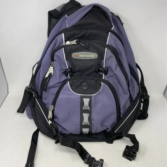 High Sierra Elite Tech Spot Suspension Strap System Backpack Black 18x12 *Tear*