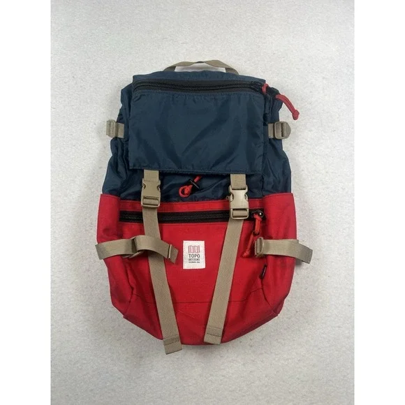 Topo Designs Rover Pack Classic Backpack Navy Blue/Red