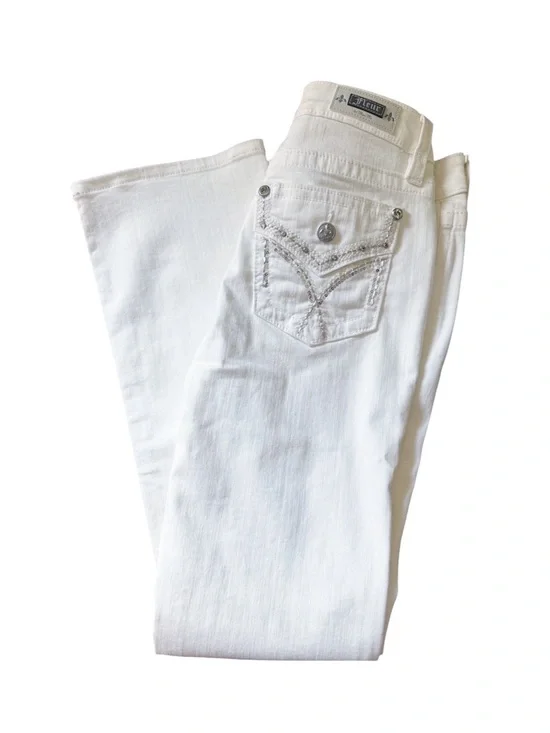 Miss Me White Embellished Boot Cut Jeans