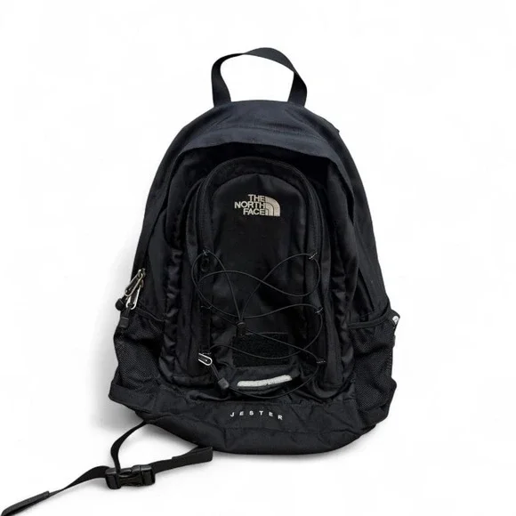 The North Face Jester Backpack Black Classic Utility Hiking Camping Hard Shell