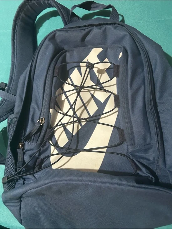 Nike Navy and white Men's Backpack with Front Bungee
