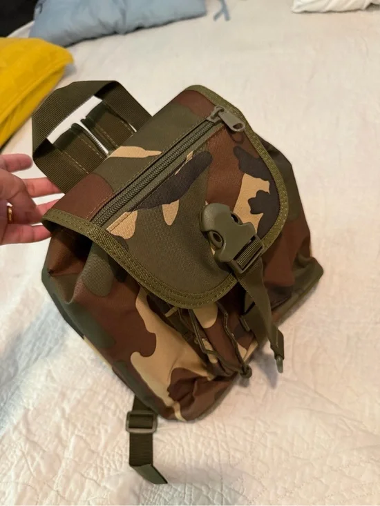 Camouflage Military-Style Men’s Backpack - Green Camo