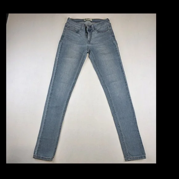 Levi's 711 Skinny Jeans Womens 27x30 Light Wash Stretch Denim Mid Rise