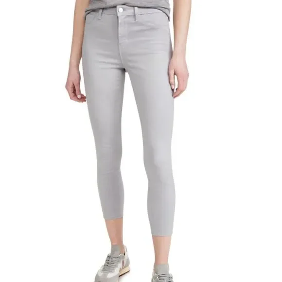 NEW L’AGENCE Margot High Rise Skinny Jeans in Cloud Coated Size 25