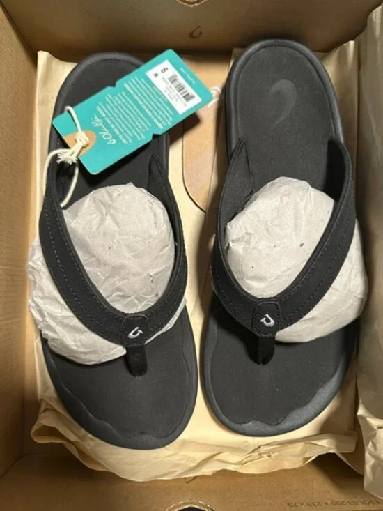 OLUKAI Women's Black/Black 'Ohana Sandal 9 B(M)