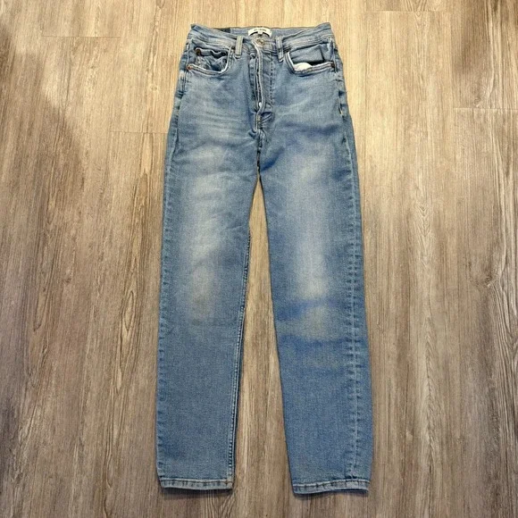 Re/Done Womens 26 90's High Rise Ankle‎ Crop Jeans