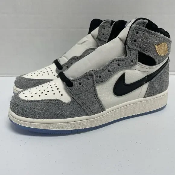 Air Jordan 1 Retro High OG GS All-Star Cool Grey FD1437 003 Size 5 Y Kids White