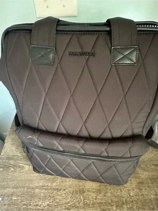 Max Studio Quilted Dark Brown Men's Backpack
