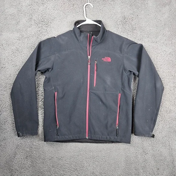 The North Face Mens Apex Bionic Softshell Jacket Black Pink T183 Size M