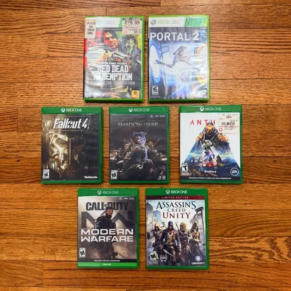 Xbox One & 360 Game Bundle Red Dead Redemption GOTY COD Portal 2 Modern Warfare