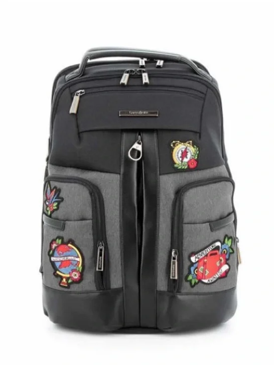 Discontinued Samsonite Travel Laptop Backpack Leather Nylon Women’s Unisex 18in