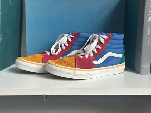 Vans Sk8-Hi Primary Block Colorblock High Top Skate Sneakers