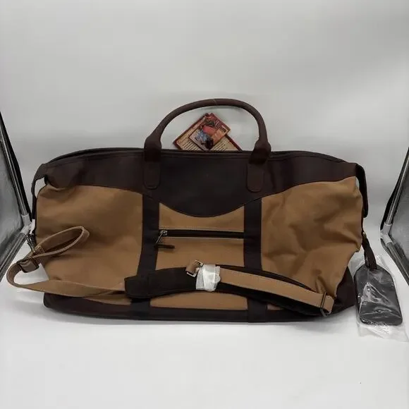 Promotional Canyon Outback Duffle Bag Large 22” Canvas/Leather Shldr Strap