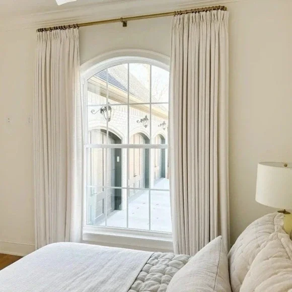TWOPAGES Liz Linen Drape Pleated Curtains‎ (1) 52Wx96