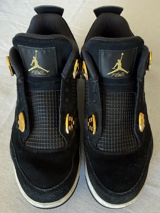 Air Jordan 4 Retro 'Black Gold' Youth Sneakers