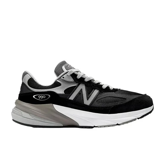 New Balance 990 V6 Kids Size 7 Running Shoes Black/Grey Sneakers GC990BK6 NEW