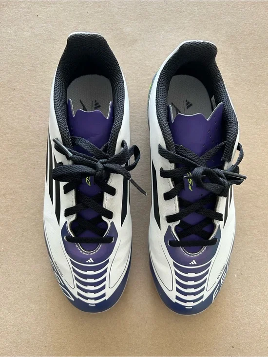 adidas Kids White, Purple & Black Sneakers