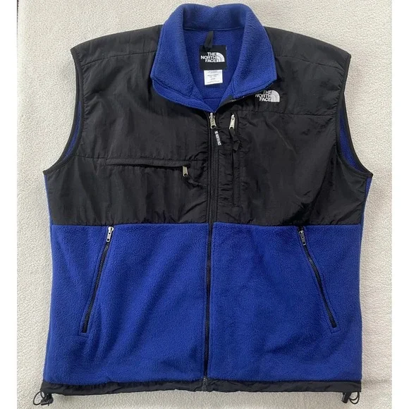 Vintage The North Face Denali Fleece Vest Mens‎ XXL Blue Black USA Made Gorpcore