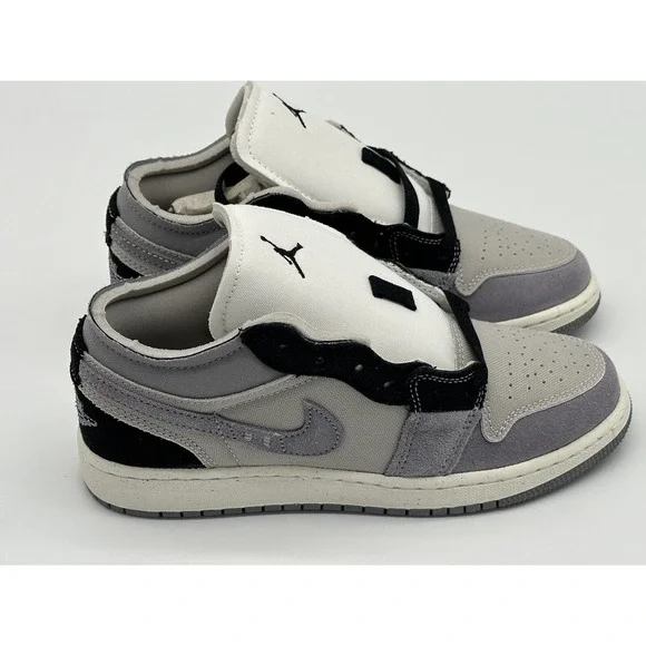 Size 4Y - Nike Air Jordan 1 Low Craft 'Tech Grey' Sneaker FD9088-002 No Box Lid